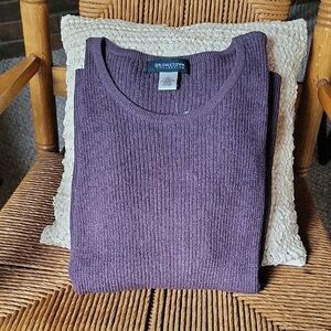 Bridgetown Collection amethyst, short sleeve sweater, size 2X